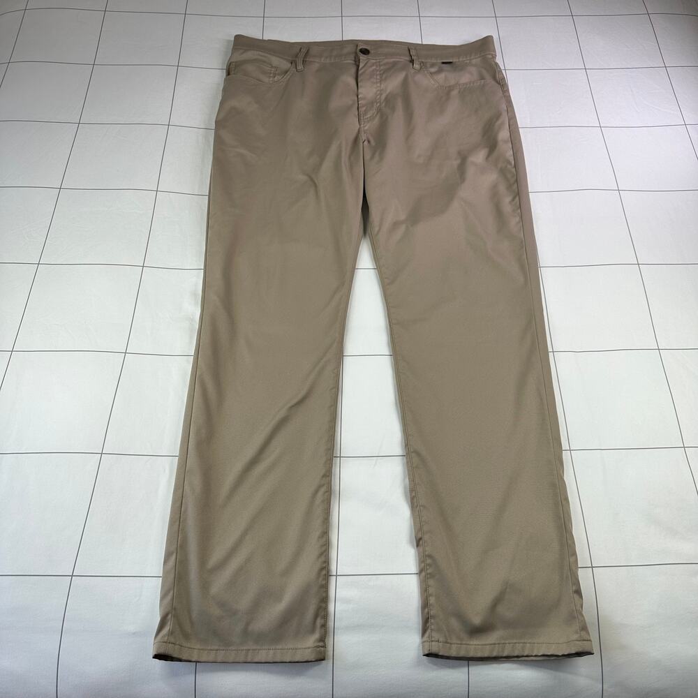 Travis Mathew Men's Khaki Straight-Leg Pants